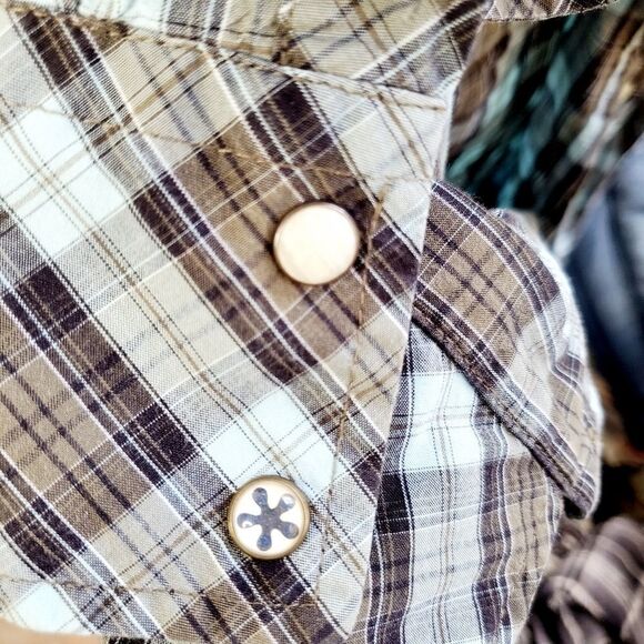 J.A.C.H.S western style plaid button down extra large - Picture 12 of 13